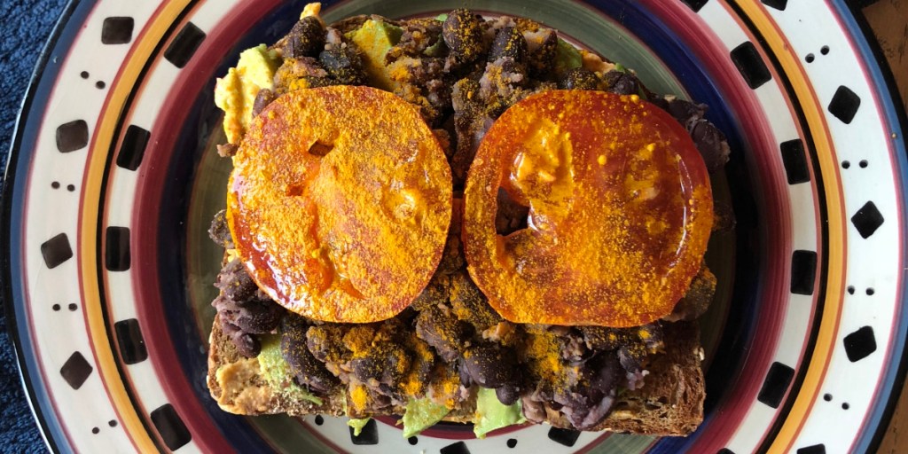 Vegan Breakfast: Avocado and Black Bean&nbsp;Toast