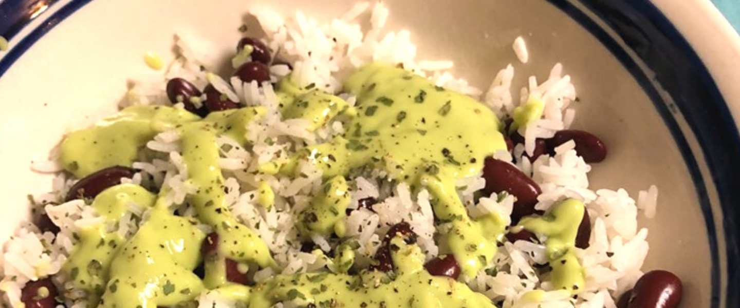 Clean Eating: Rice & Beans w/ Avocado Lime Sauce – fitveggielife